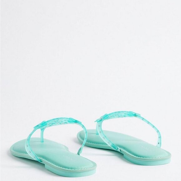 BOGO Blue studded Medallion T Strap Jelly Sandals Mules Slides *HOST PICK* - Picture 4 of 4